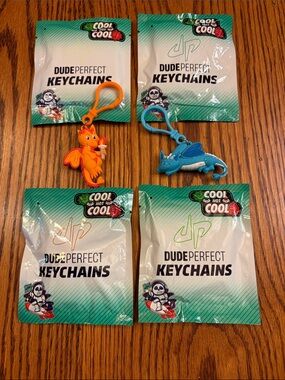 NWT 4 Dude Perfect Keychains & 2 American Heart Association Collectible Keychain